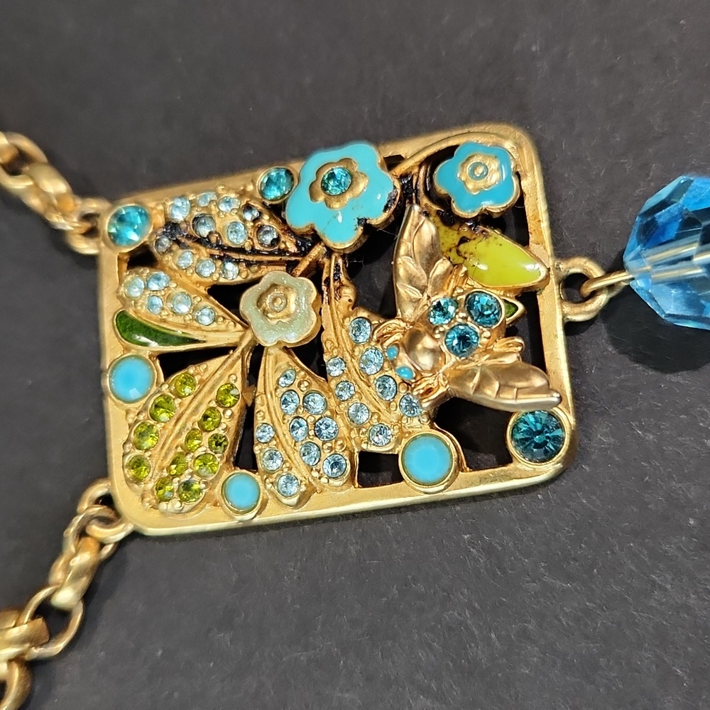 Swarovski genuine vintage bumblebee statement necklace